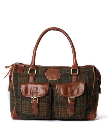 Traditional Check Double Front Pocket Bag