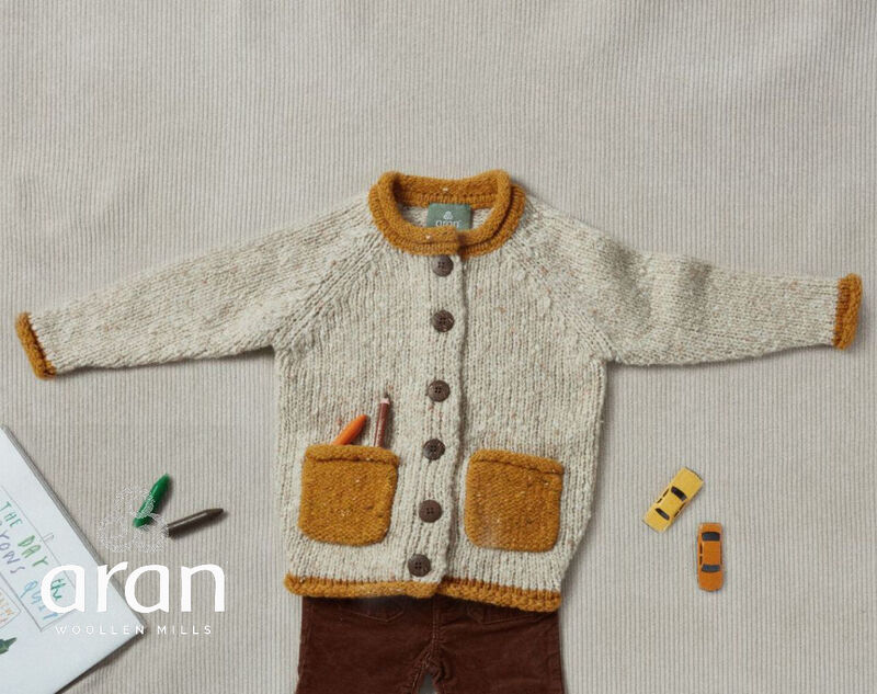 Childrens Roll Neck Cardigan - Star Light