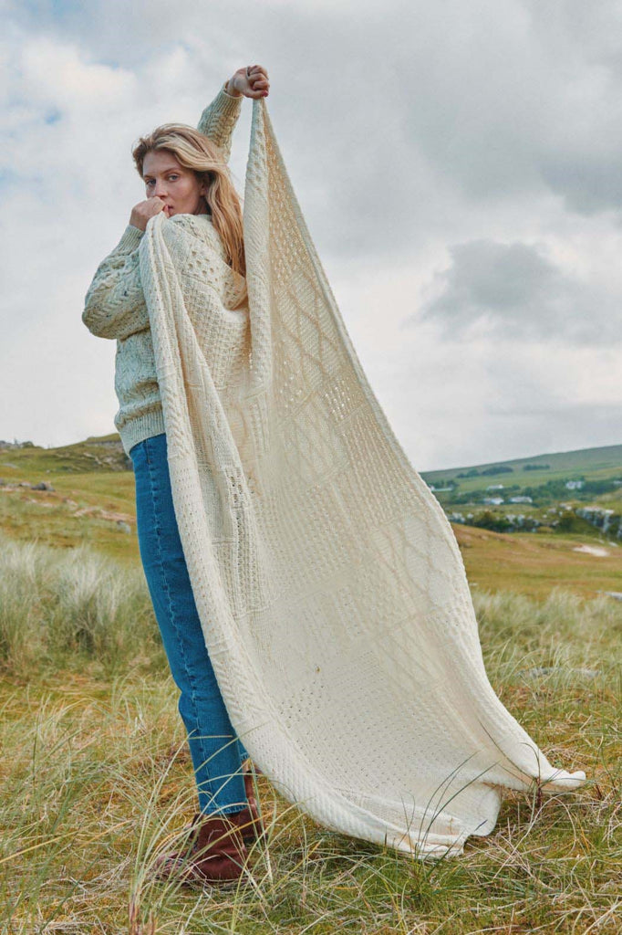 Patchwork Throw - Cream