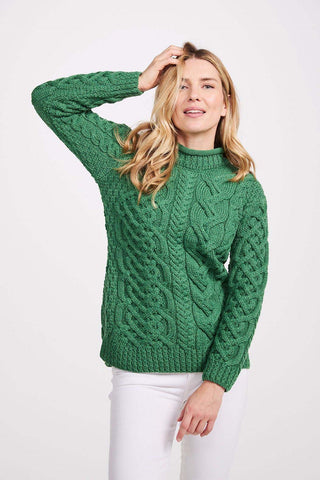 Aysmmetrical Pattern Rollneck Sweater