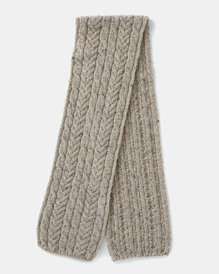 Cable Knit Scarf - Cream