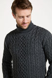 Aran Polo Neck Sweater