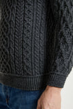 Aran Polo Neck Sweater