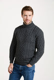 Aran Polo Neck Sweater