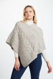 V-Neck Poncho - Red