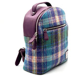 Harris Tweed Mini Backpack - Green/Purple Plaid