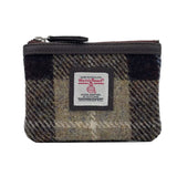 Harris Tweed Coin Purse - Brown/Blue Check