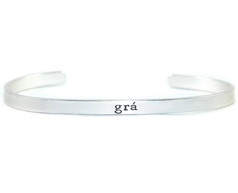 Irish Word Bracelet - grá (Love) - 2 Colors Available