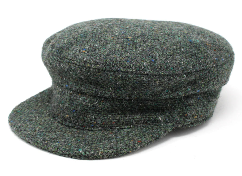 Green Tweed Skipper Cap