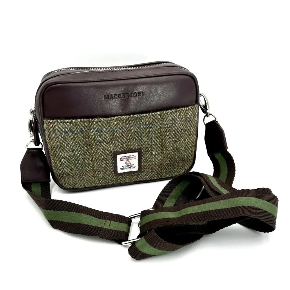 Harris Tweed Camera Bag - Country Green