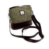 Harris Tweed Square Shoulder Bag - Country Green