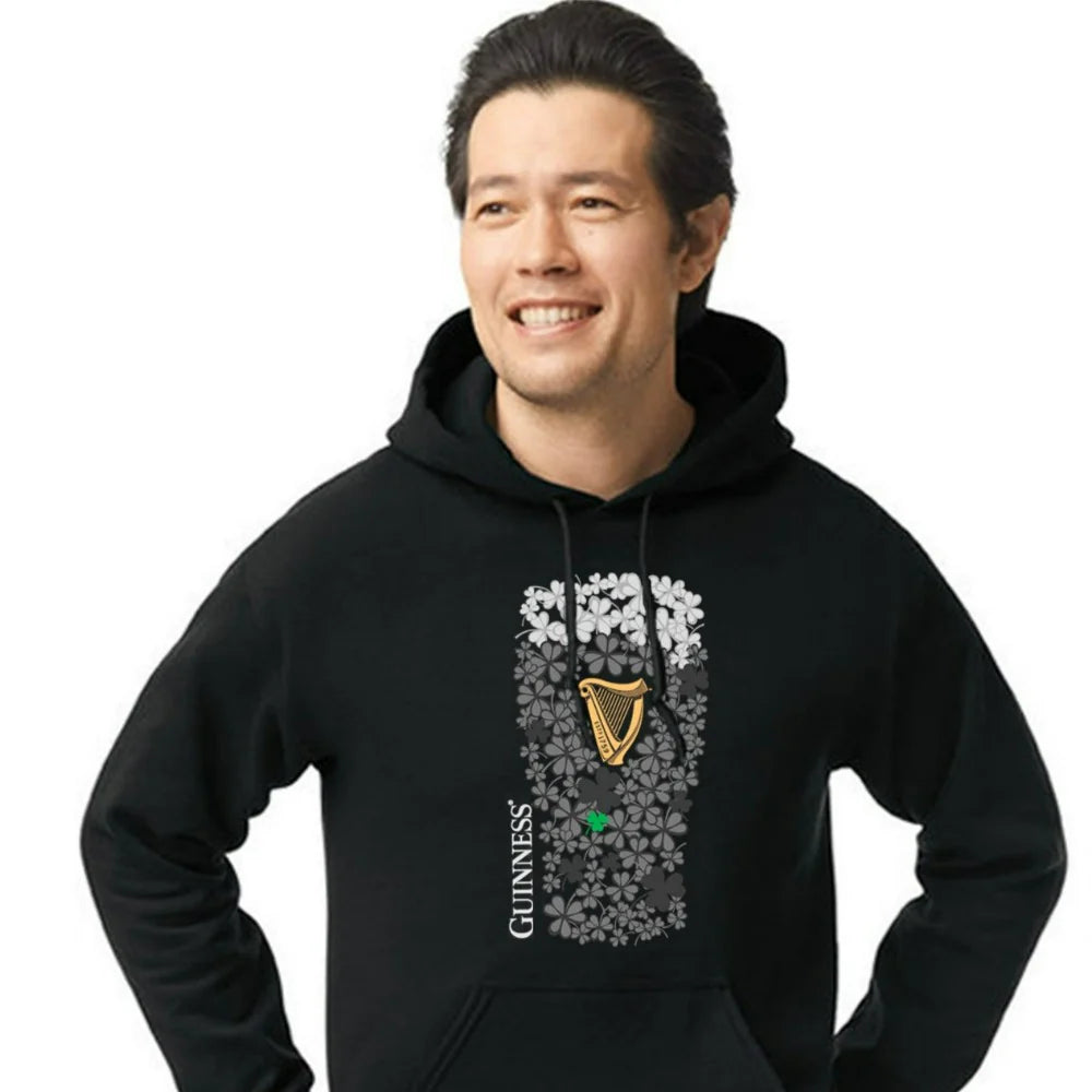 St. Patrick's Day Guinness Shamrock Pint Black Hoodie