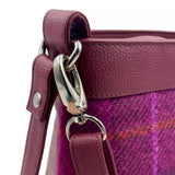 Harris Tweed Large Shoulder Bag - Purple Check