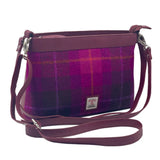 Harris Tweed Large Shoulder Bag - Purple Check