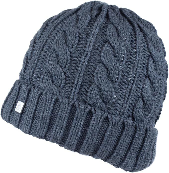 Aran Cable Hat - Charcoal