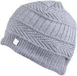 Woven Stitch Hat - Light Grey