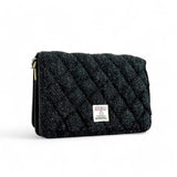 Harris Tweed Quilted Shoulder Bag - Charcoal