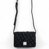 Harris Tweed Quilted Shoulder Bag - Charcoal