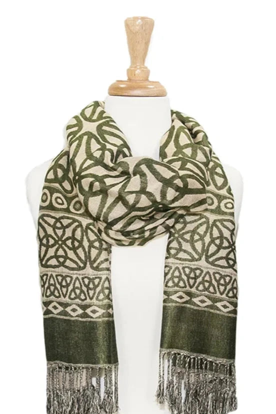 Trinity Knot Scarf - Dark Green