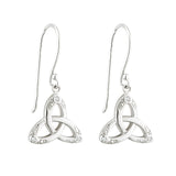 Crystal Trinity Knot Drop Earrings