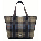 Harris Tweed Shopper Tote - Blue/Brown Check