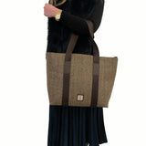 Harris Tweed Shopper Tote - Country Green