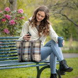 Harris Tweed Shopper Tote - Blue/Brown Check