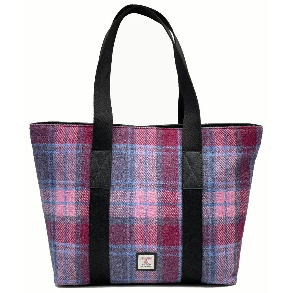 Harris Tweed Shopper Tote - Pastel Pink