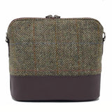 Harris Tweed Square Shoulder Bag - Country Green