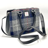 Harris Tweed Top Handle Bag - Blue Check