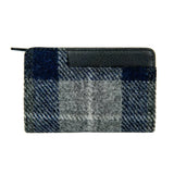 Harris Tweed Zip Purse - Blue Check