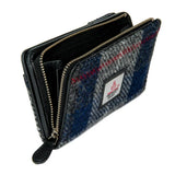 Harris Tweed Zip Purse - Blue Check