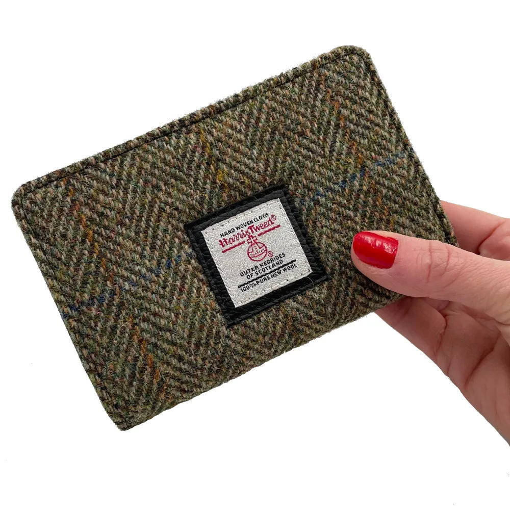 Harris Tweed Zip Purse - Country Green