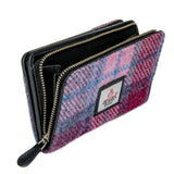 Harris Tweed Zip Purse - Pastel Pink