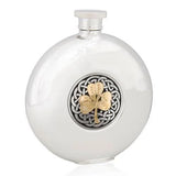 Celtic Shamrock Two Tone Round Flask Set