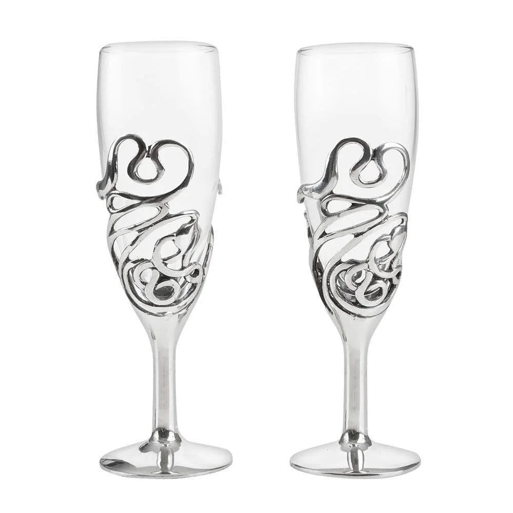 Swirl Champagne Glass Pair