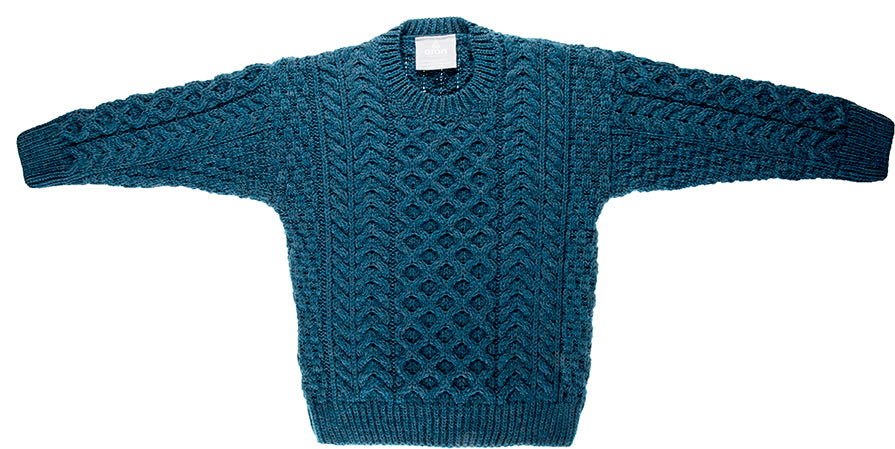 Child's Aran Pullover - Irish Sea - CLEARANCE